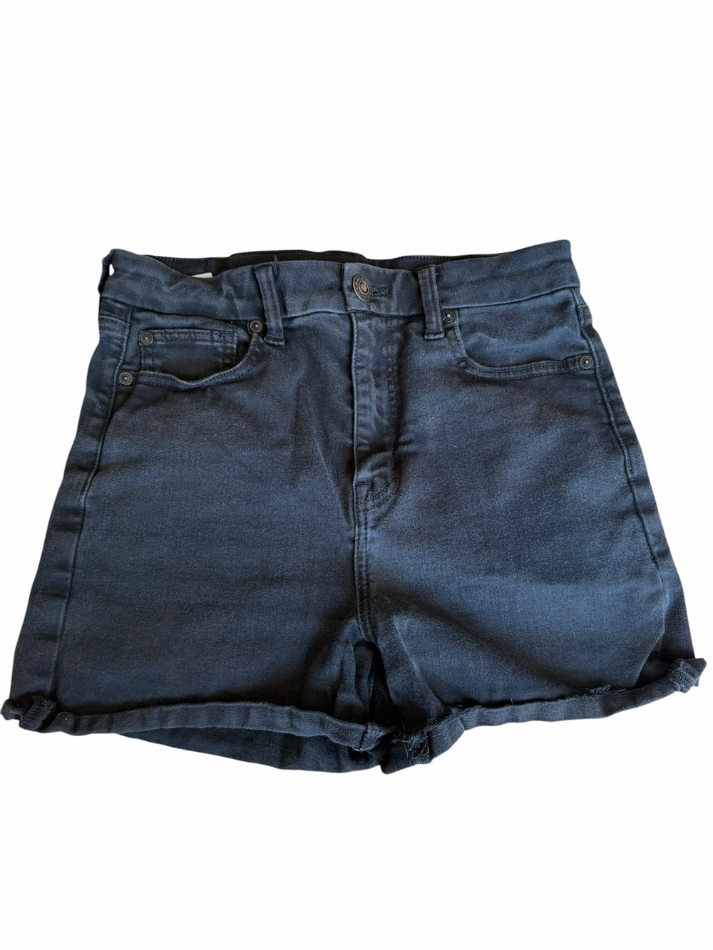 American Eagle Black Denim cuffed Shorts